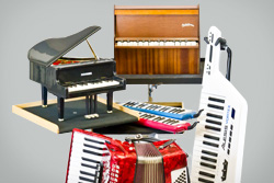 accordion keytar toy piano rental